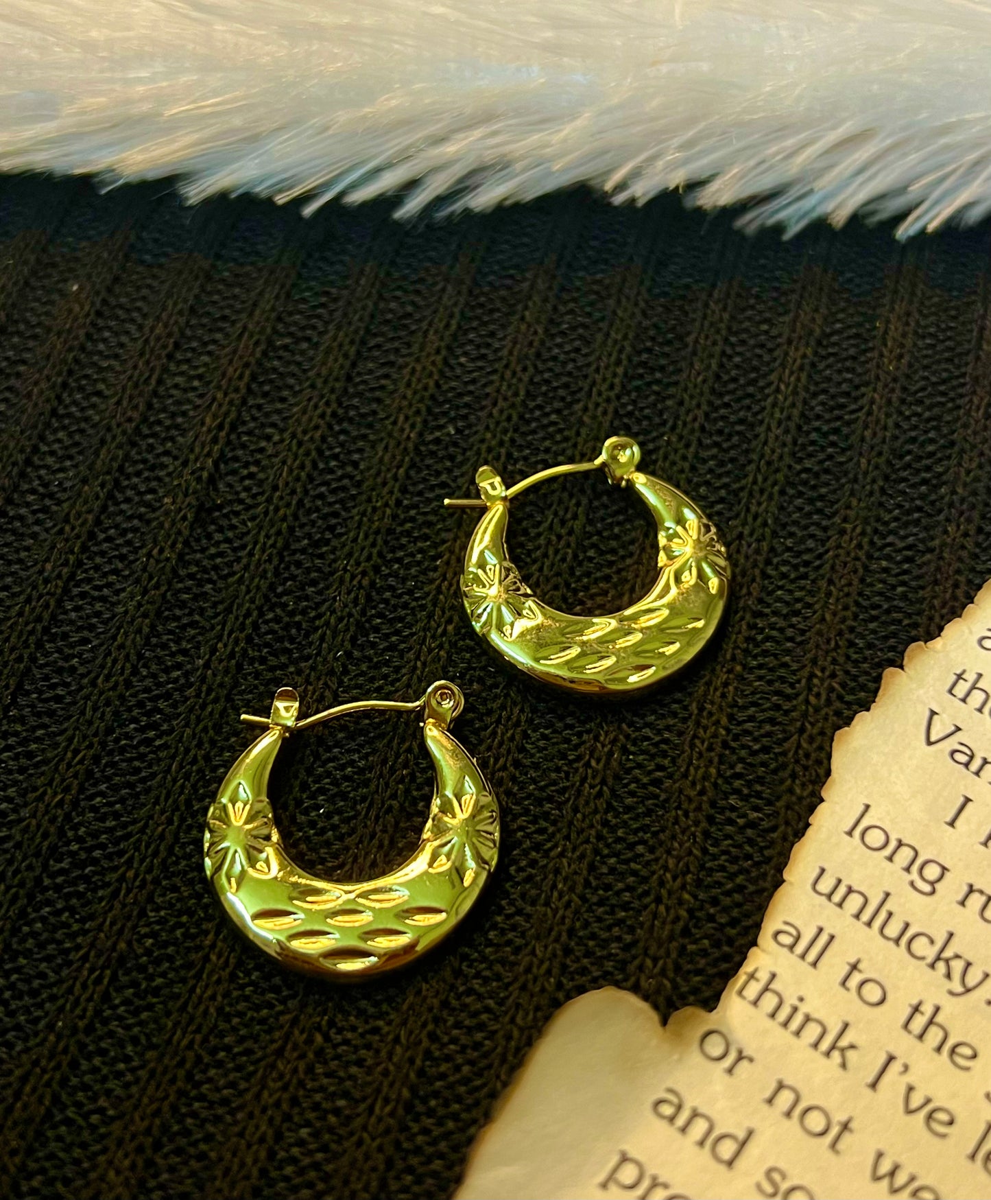 Starlight Gold Hoops