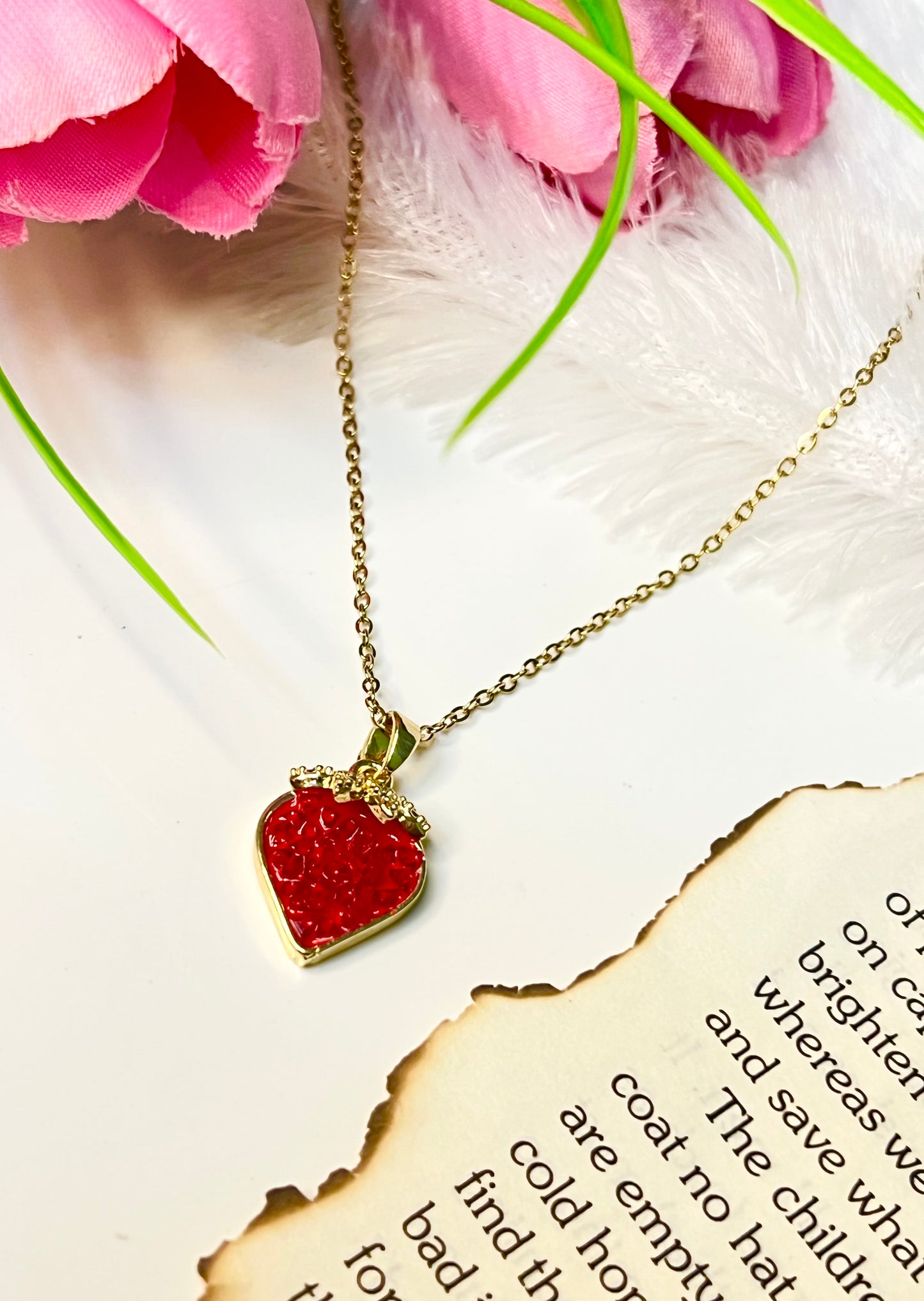 Crystal Strawberry Chain