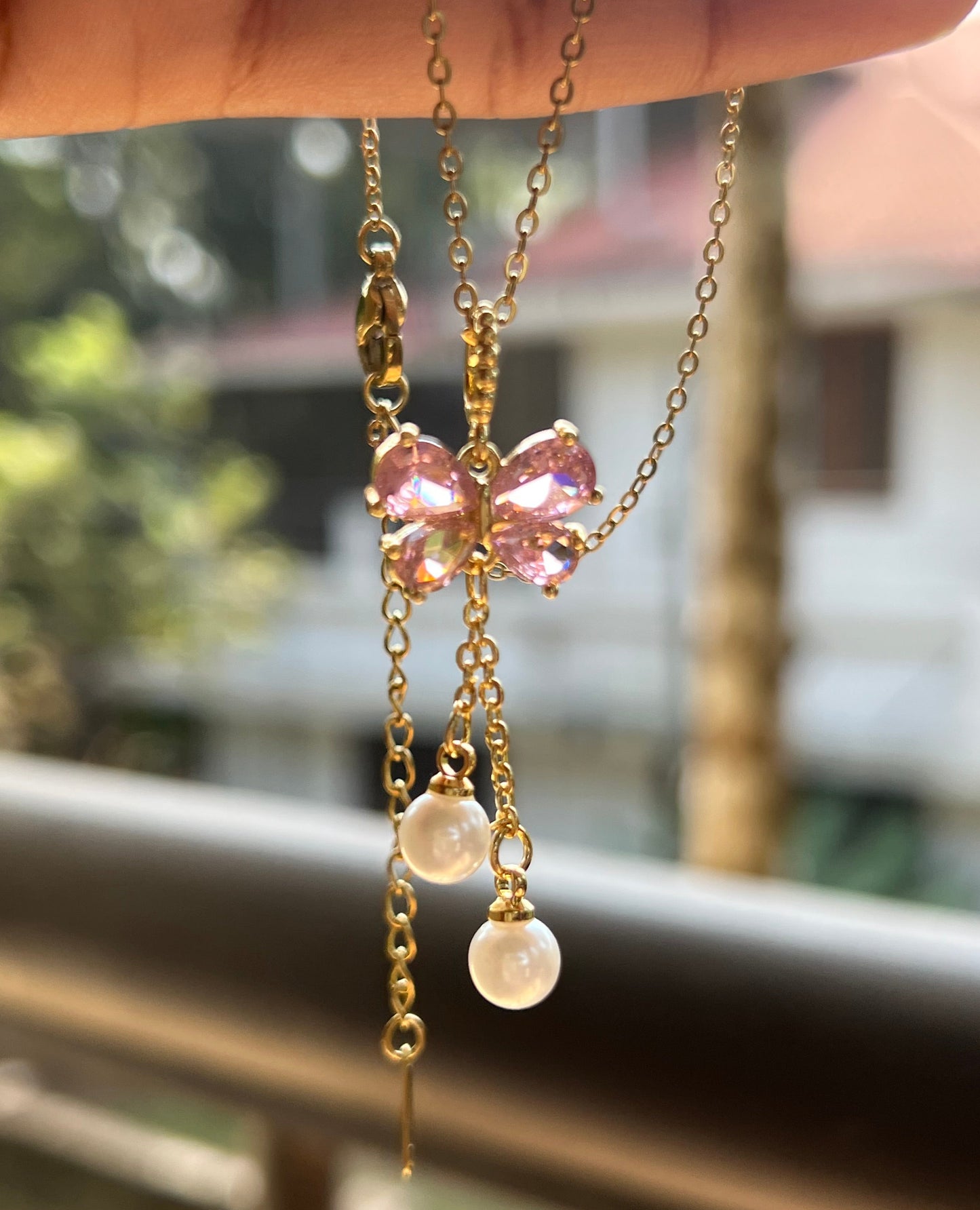 Pink Crystal Butterfly