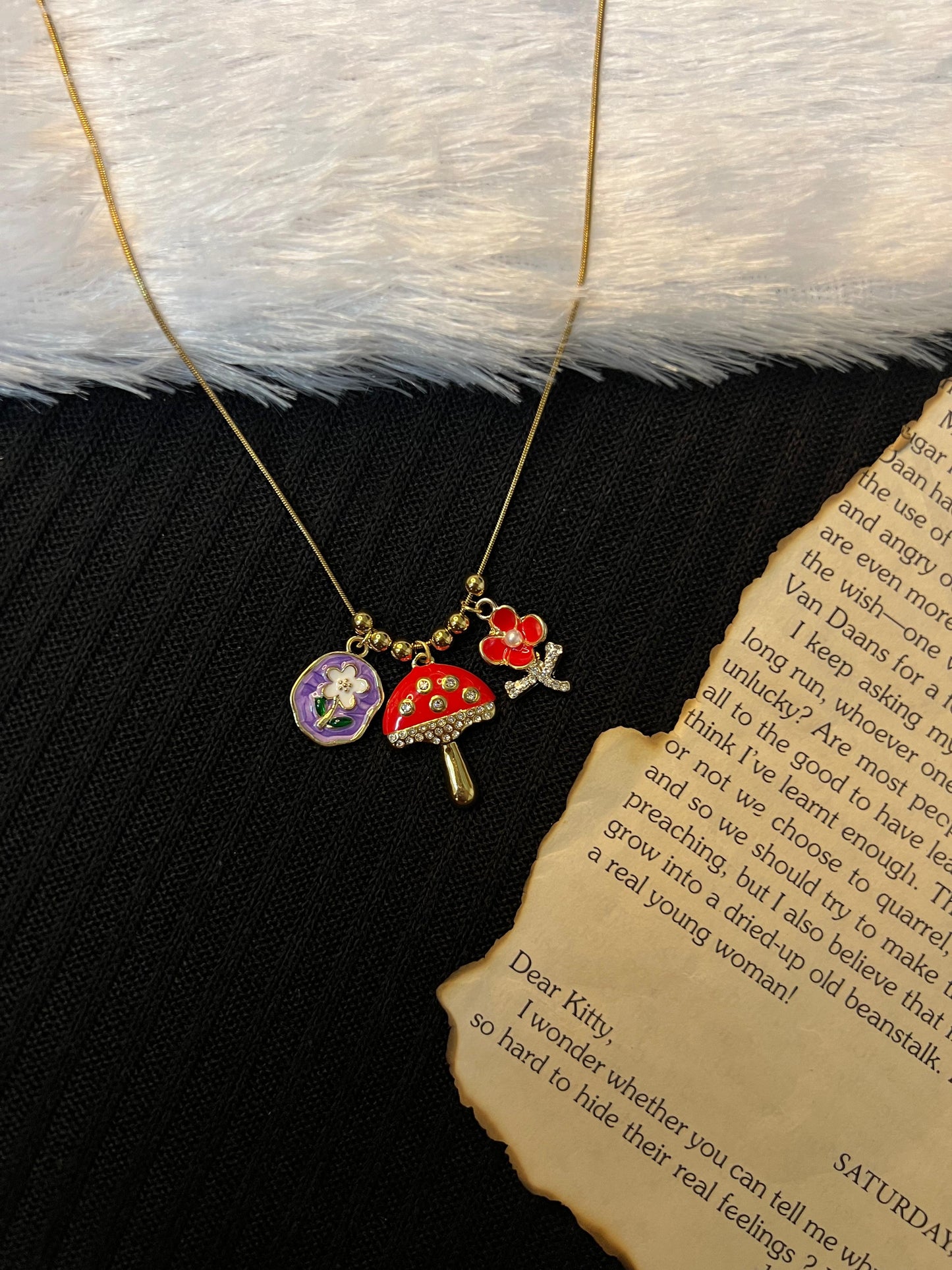 Mushroom Charm Chain
