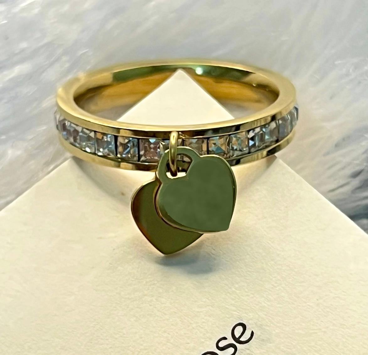 Dual Heart Crystal Ring