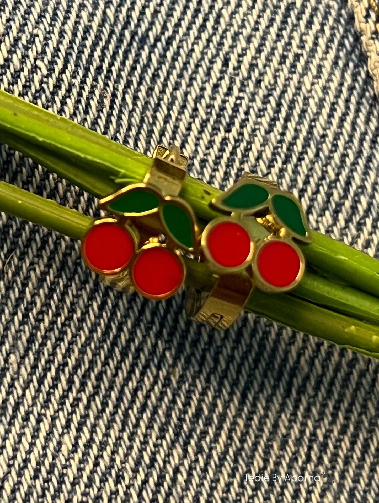 Twin Cherry Earrings