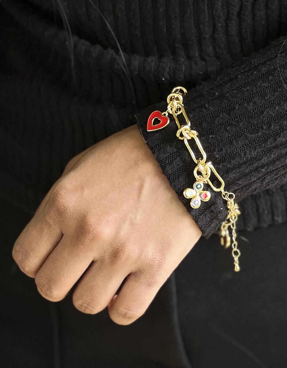 Golden Keepsake Charm Bracelet