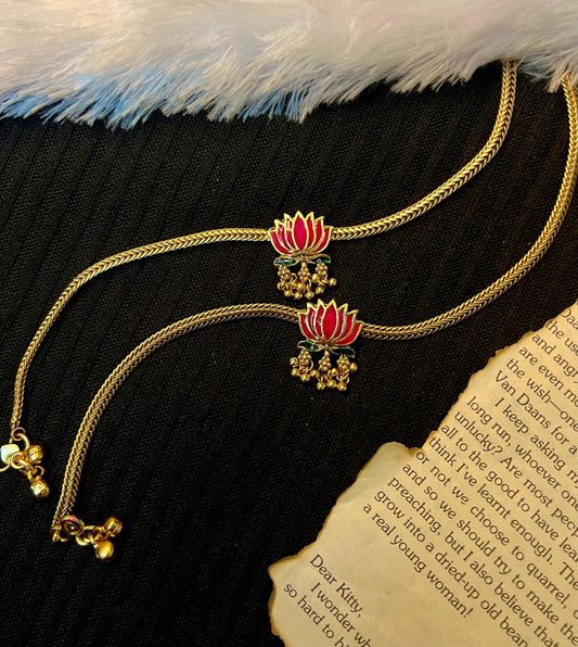 Multi Lotus Anklets