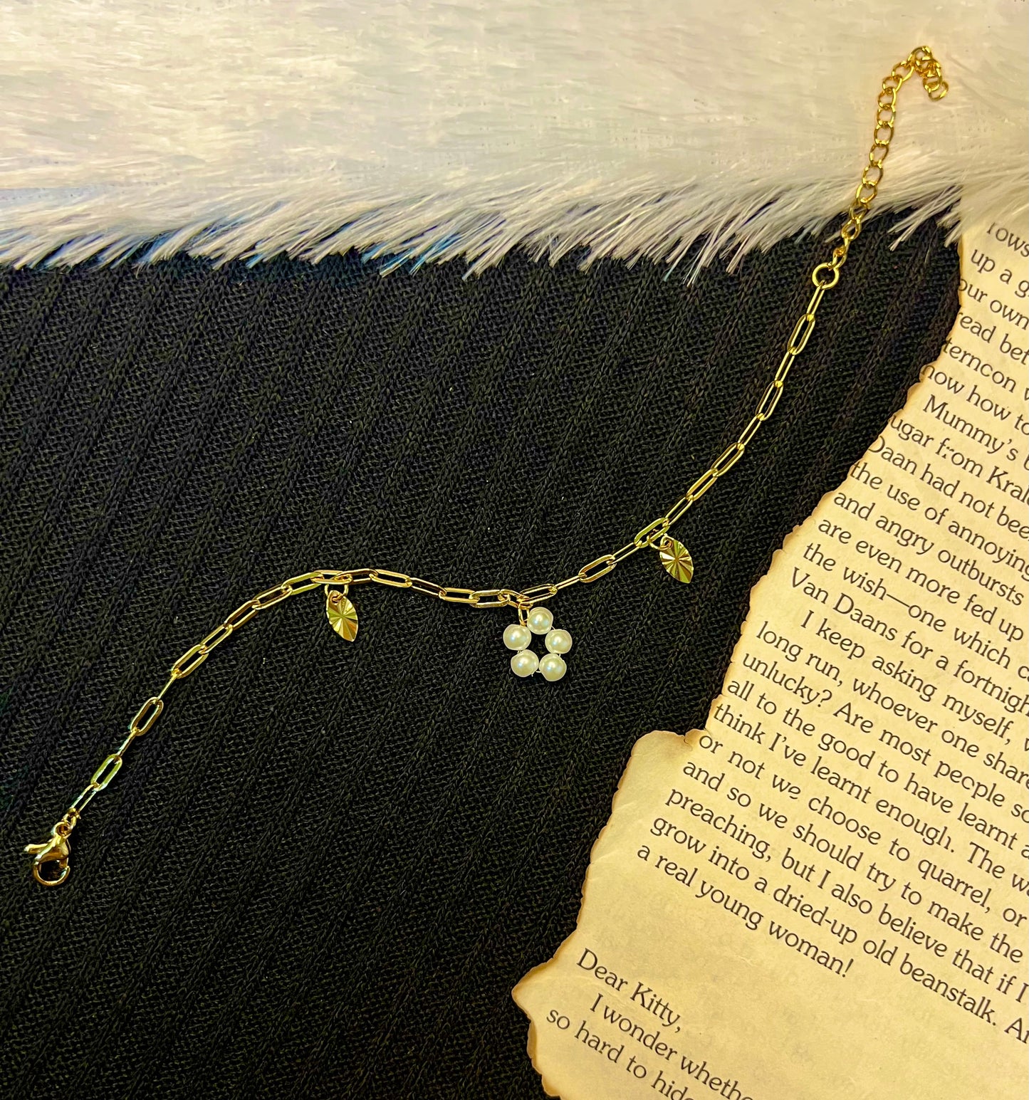 Petite Flower Charm Bracelet