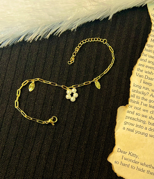 Petite Flower Charm Bracelet