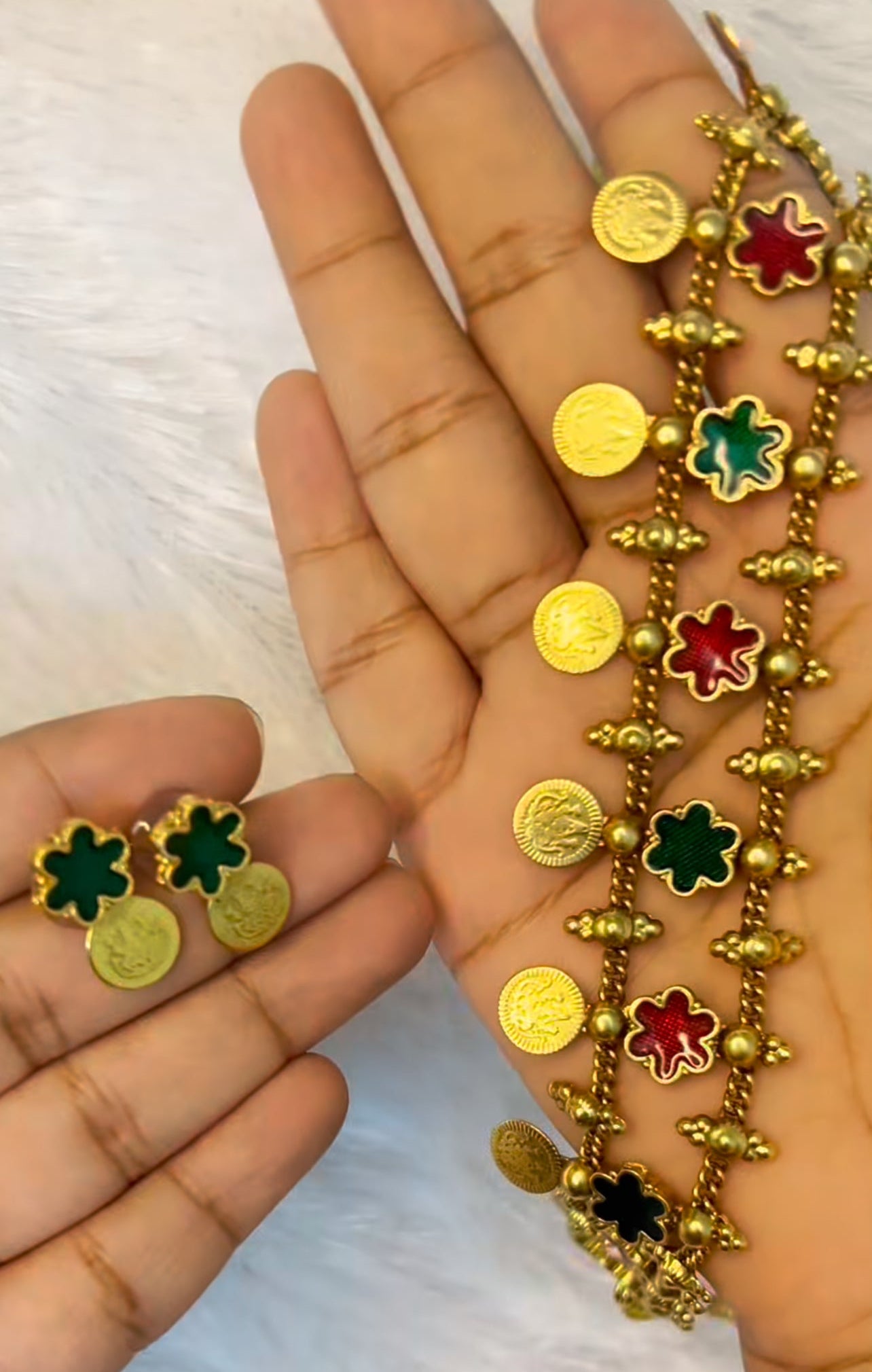 Multi Coin Choker/Necklace Set