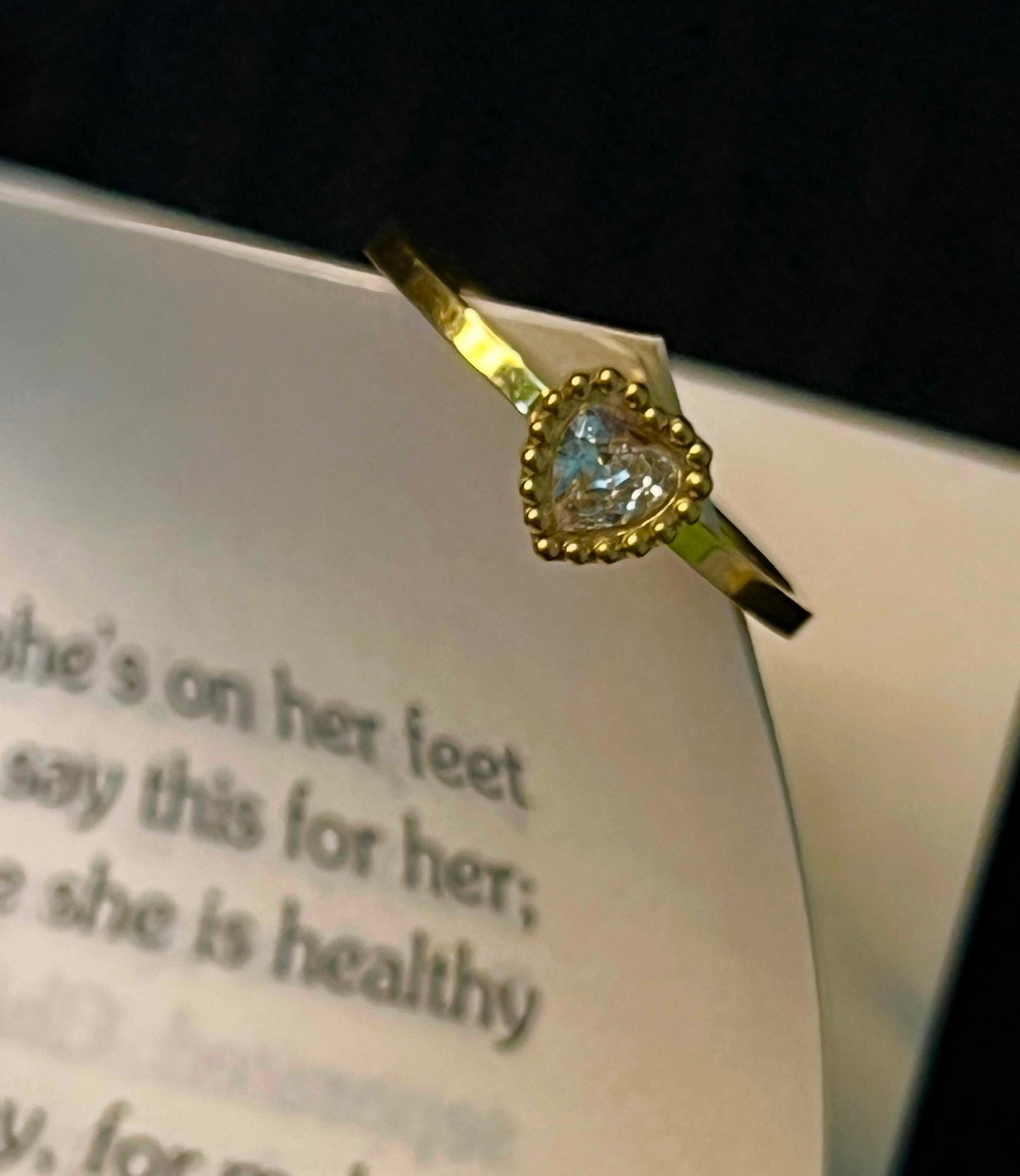 Glimmering Heart Ring