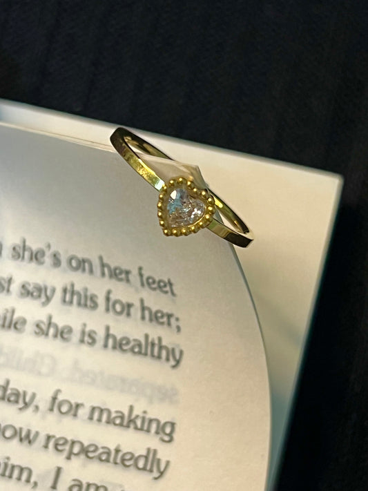 Glimmering Heart Ring
