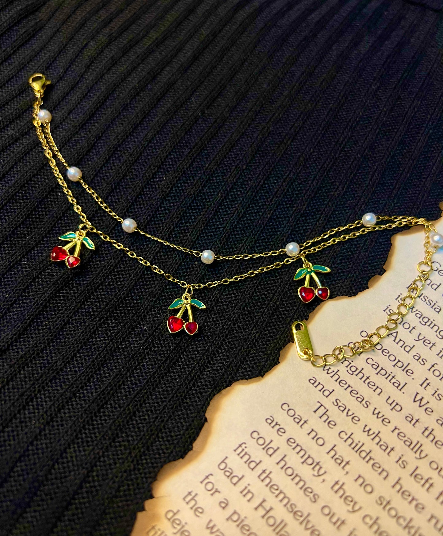Two Layer Cherry Bracelet