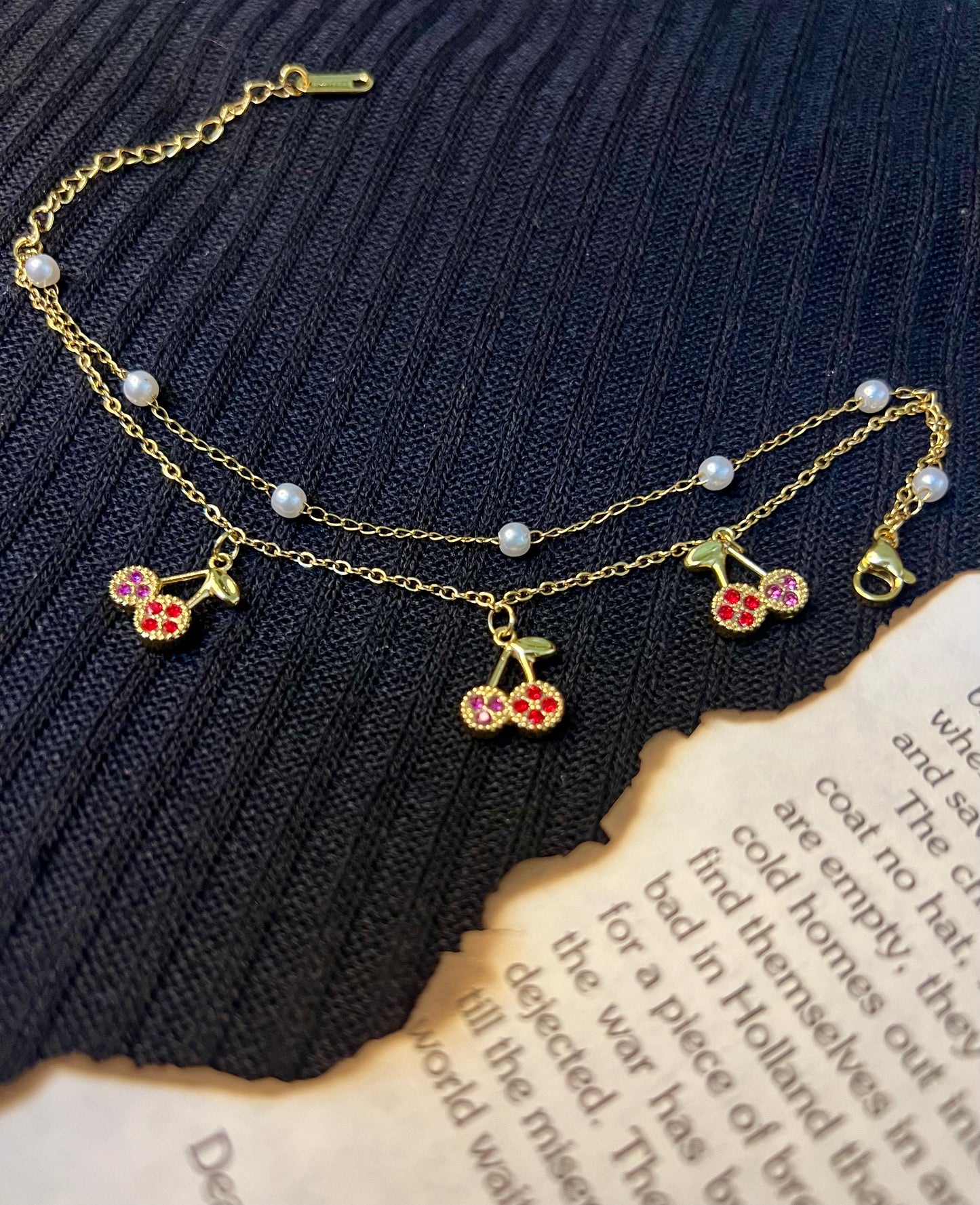 Two Layer Cherry Bracelet