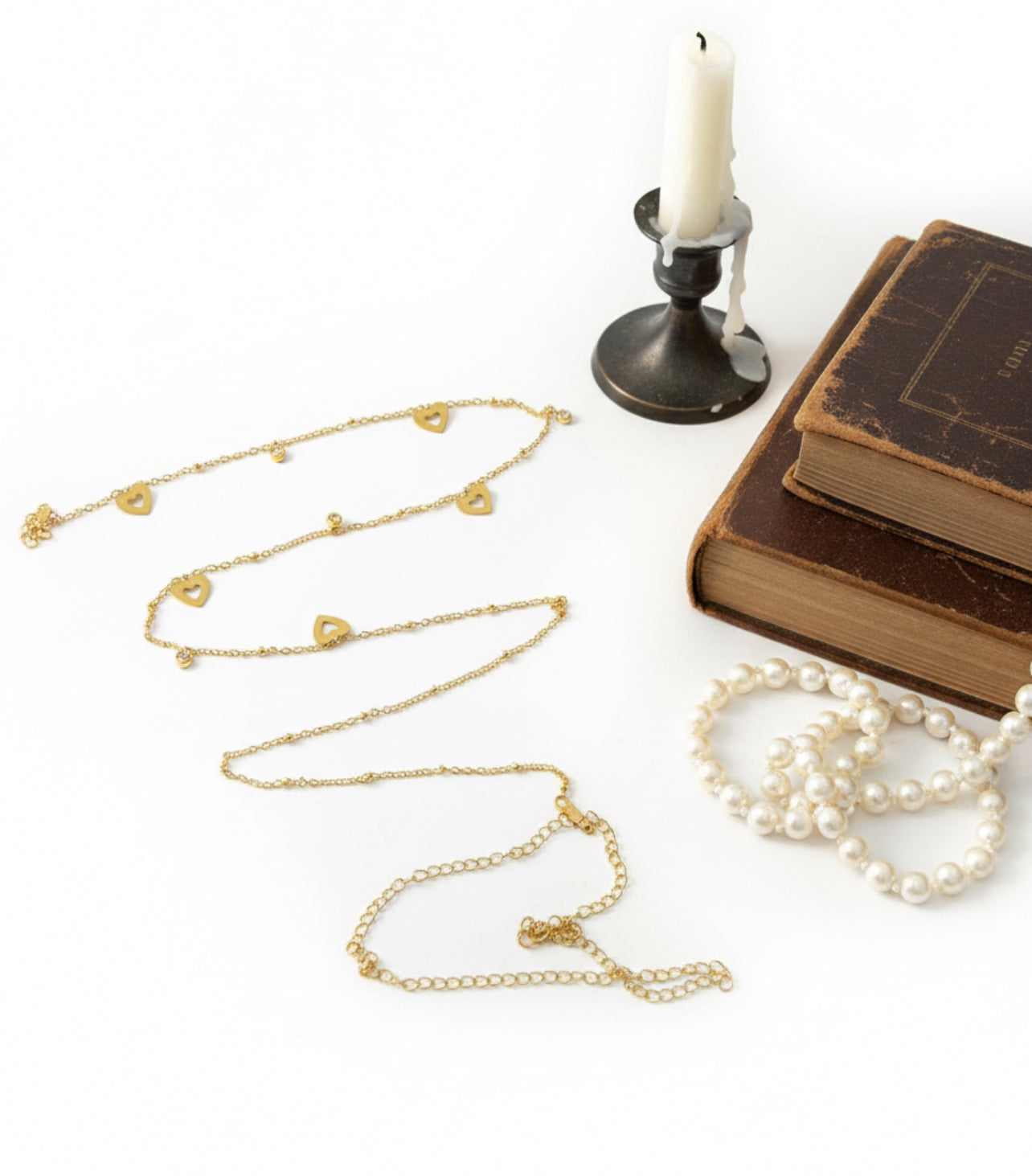 Crystal Heart Charm Hip Chain