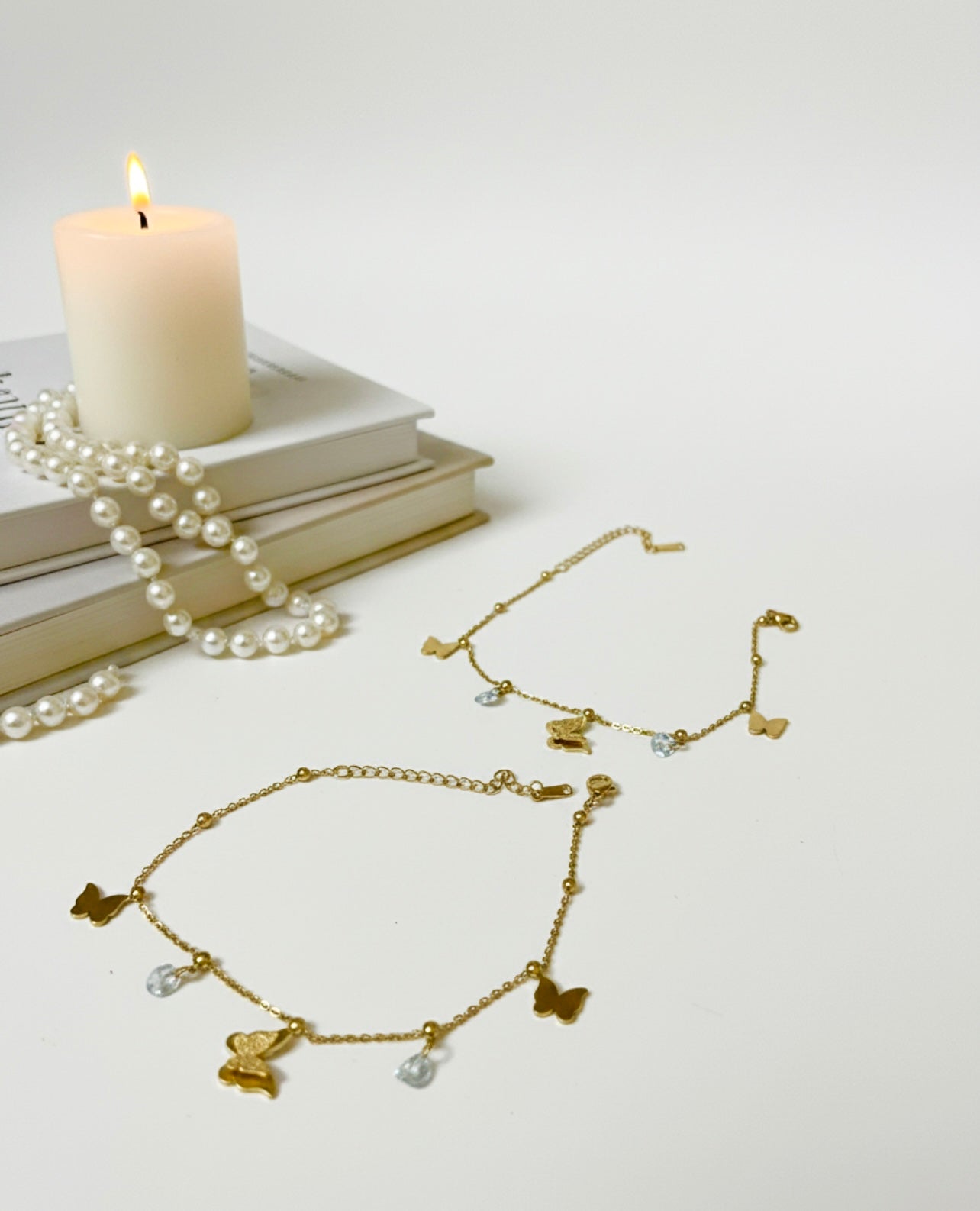 Crystal Butterfly Anklets