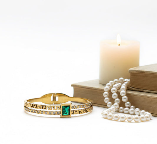 Emerald Key Bangle