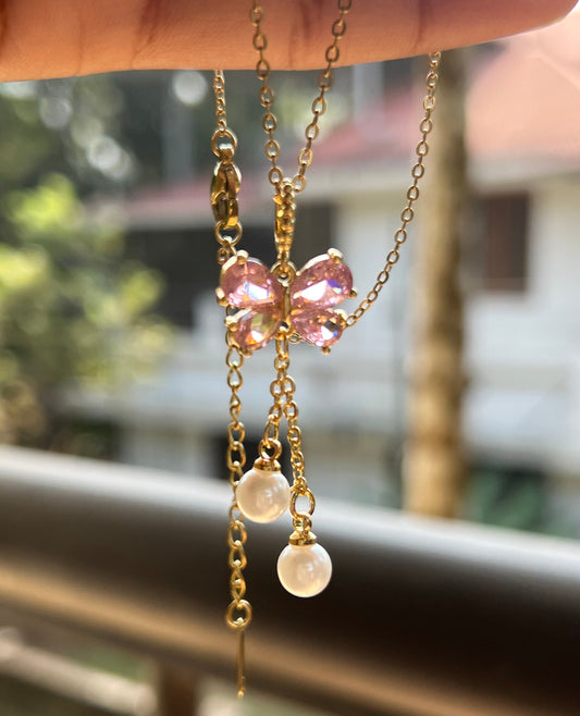 Pink Crystal Butterfly