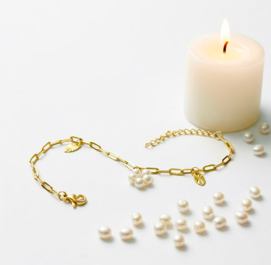 Petite Flower Charm Bracelet