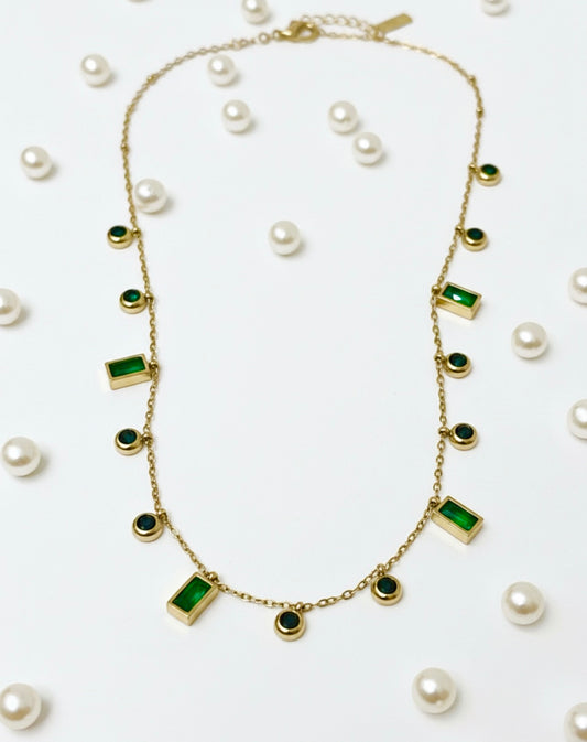 Emerald Charm Chain