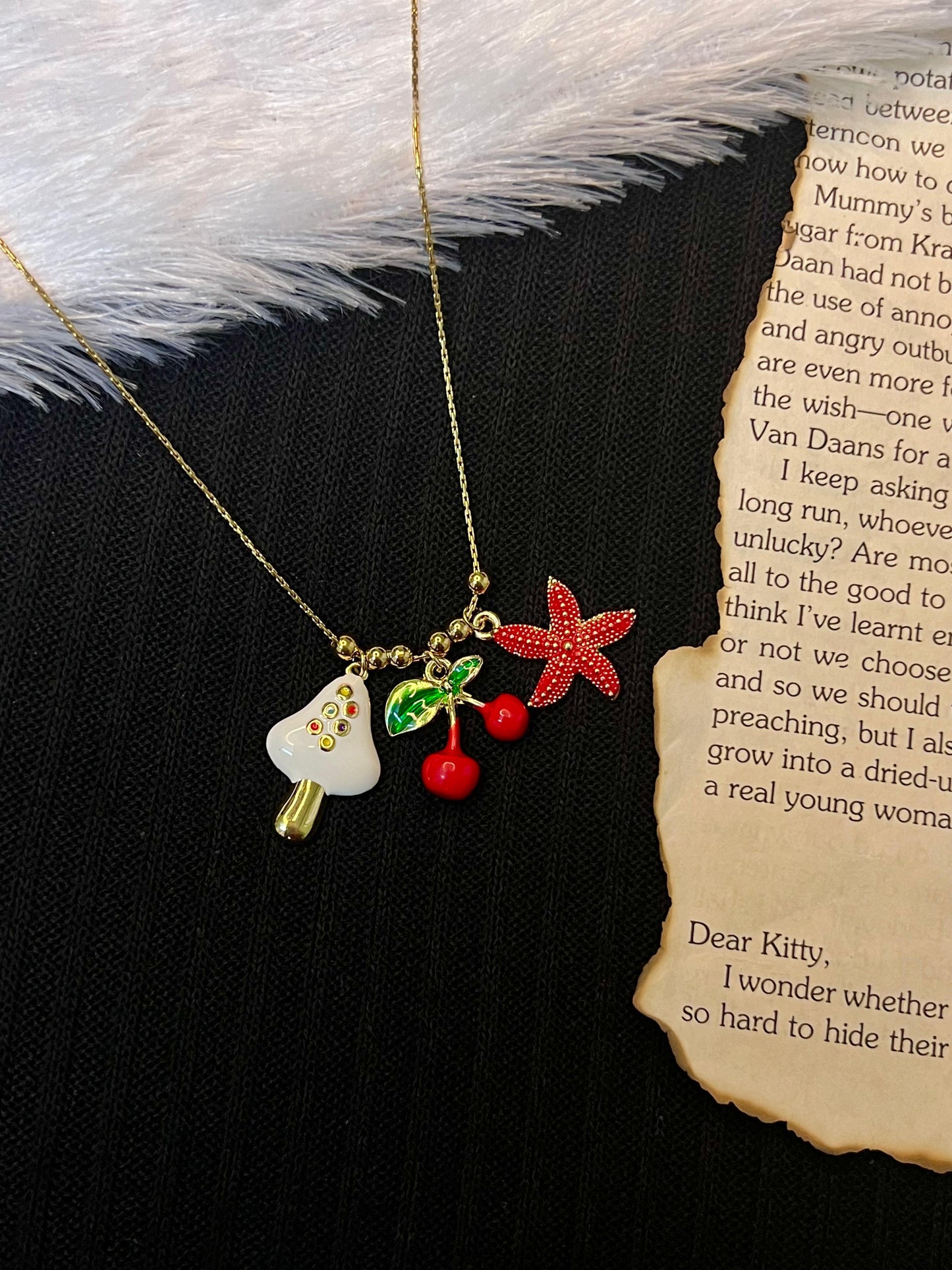 Coastal Cherry Charm Chain